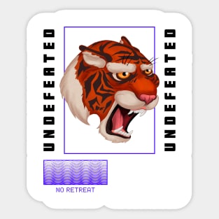 undefeated tiger Sticker